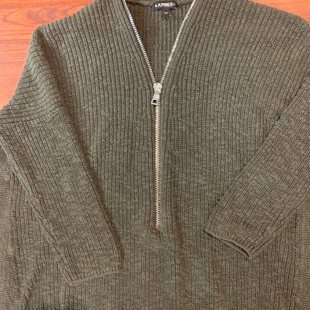 Army green sweater